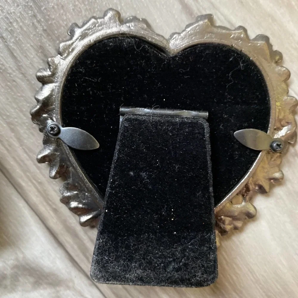 Sweet Pair‎ of Cynthia Royce Metal Photo Frames w/ Blue Crystals
